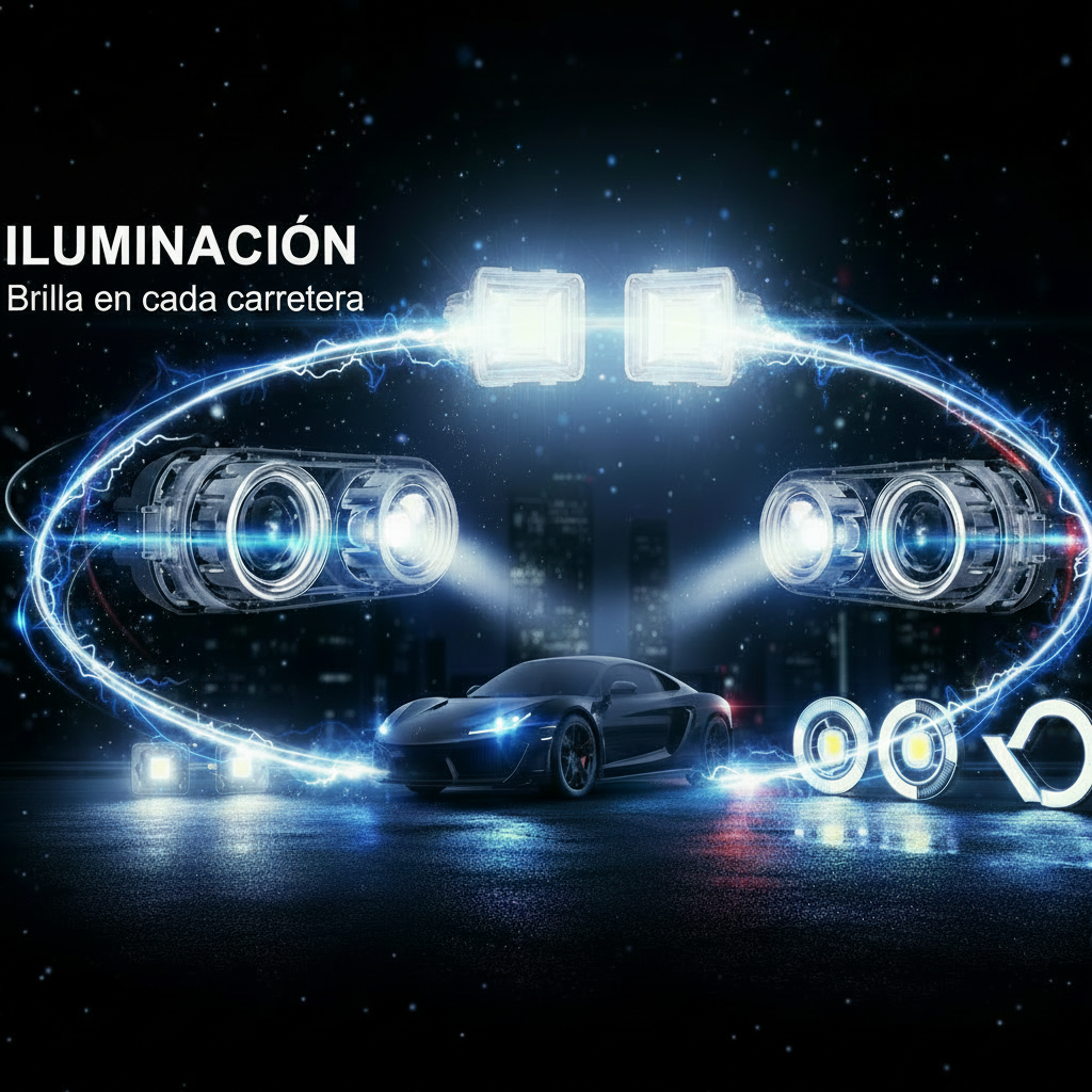 Iluminación banner esquina con margen