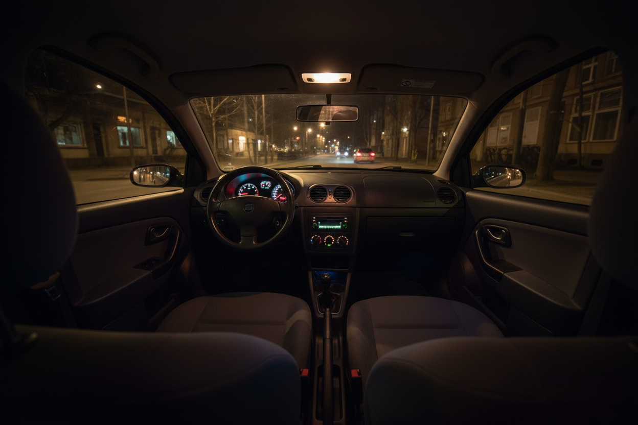 Interior coche normal sin LED